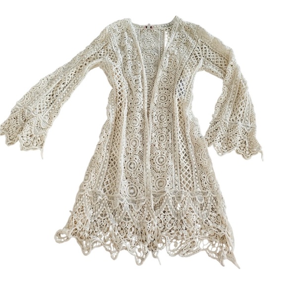 Guess Other - Guess Cream Crochet Swim Cover-Up